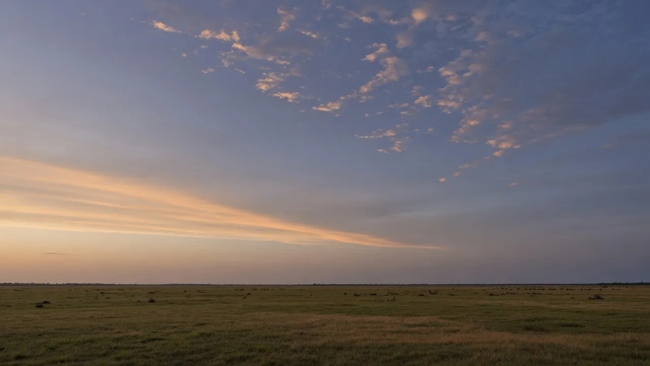 A wide, calm Florida horizon at dusk